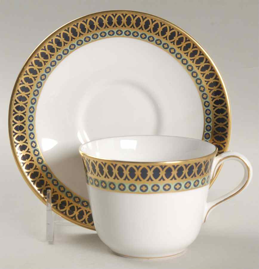 Veronese Flat Cup & Saucer Set by Royal Crown Derby-1