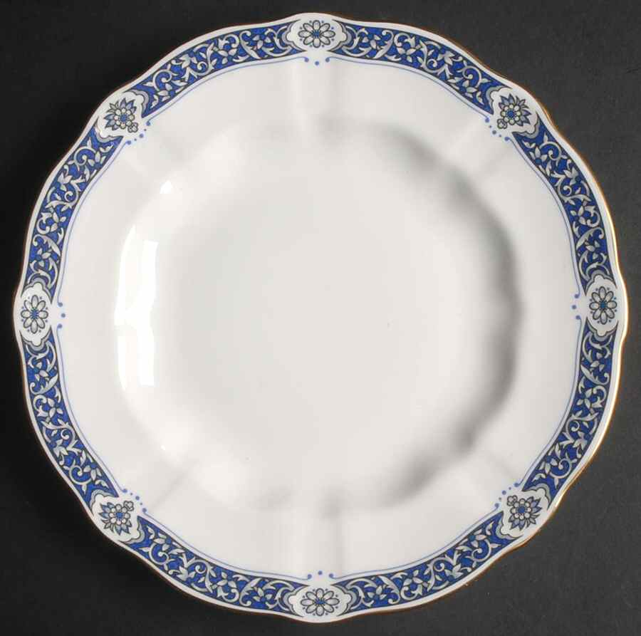 Milldale (Platinum) Salad Plate by Royal Crown Derby-1