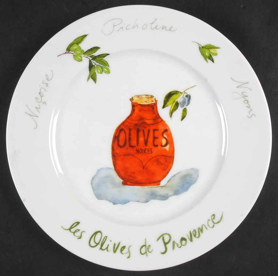 Les Olives De Provence Salad Plate by Revol-1