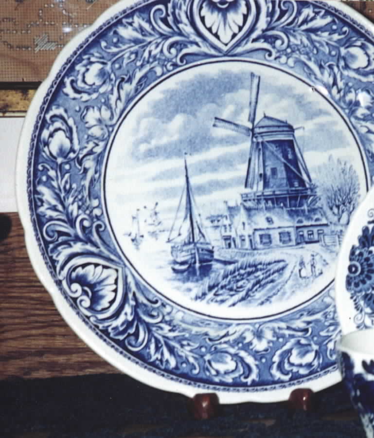 Delfts 15" Wall Plate by Petrus Regout & Co-1