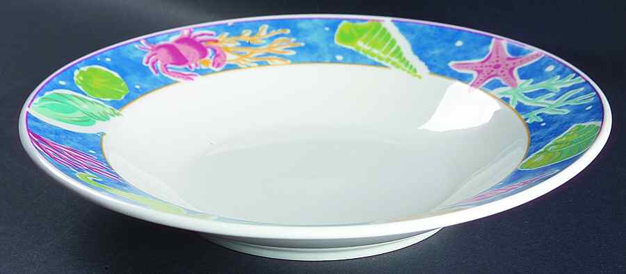 Blue Lagoon Large Rim Soup Bowl by Royal Majestic-1