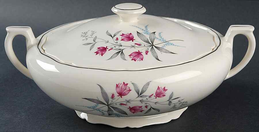 Fern Valley (Platinum) Round Covered Vegetable by Royal Monarch-1
