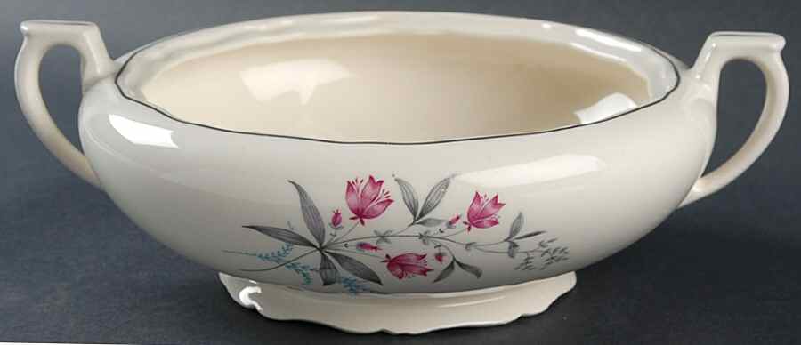 Fern Valley (Platinum) Round Vegetable No Lid by Royal Monarch-1