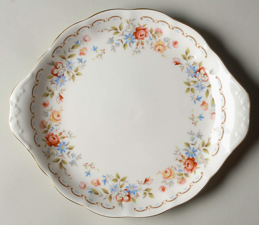 ROK28 Handled Cake Plate by Royal Kent (England)-1