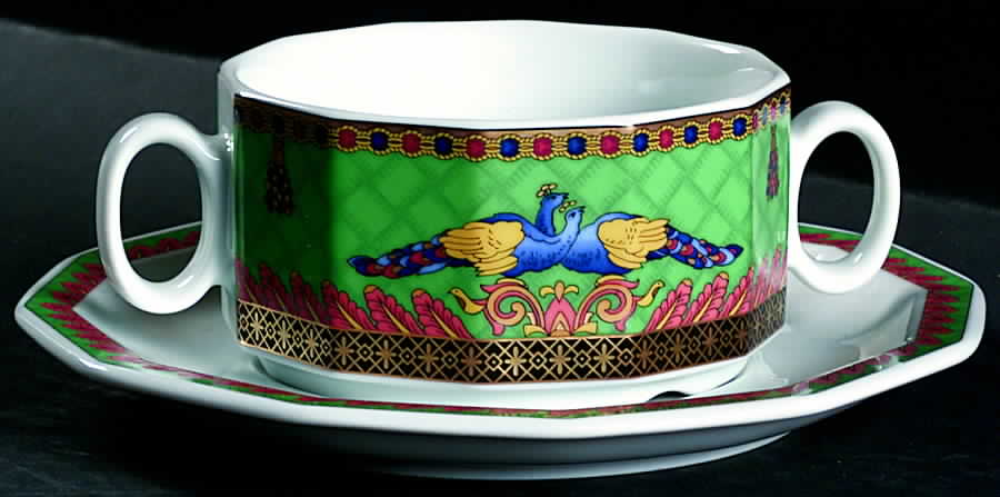 Le Voyage De Marco Polo (Restaurant) Flat Cream Soup Bowl & Saucer Set by Rosenthal - Continental-1