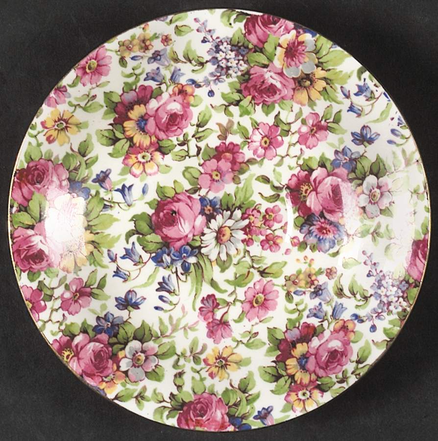 Summertime (Bone, Pre 1960) Saucer by Royal Winton-1