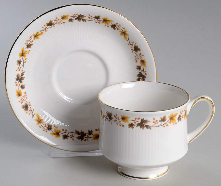 Golden Glory Footed Cup & Saucer Set by Royal Kent (England)-1