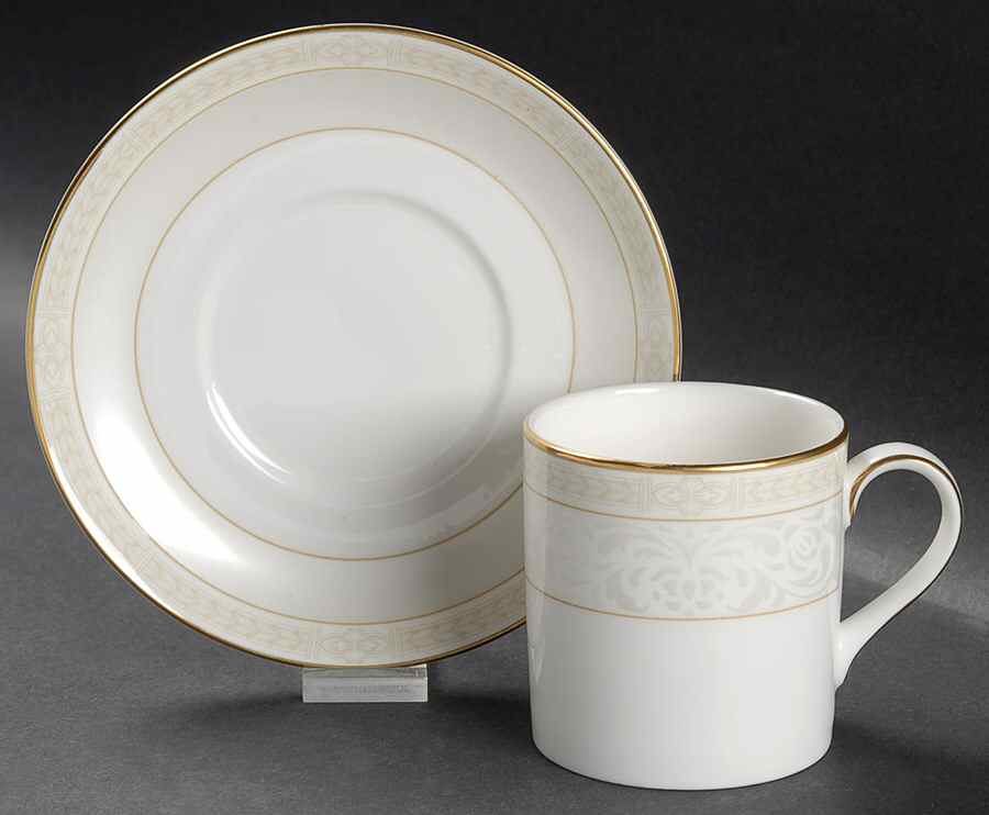 Gardenia Flat Demitasse Cup & Saucer Set by Royal Doulton-1