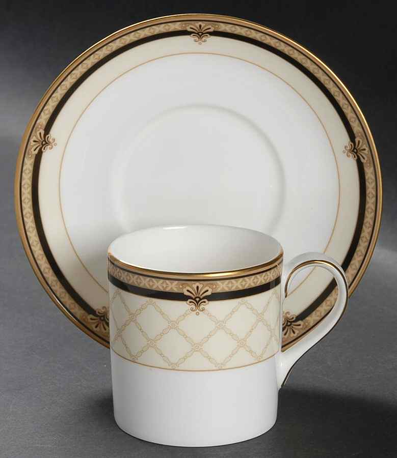 Baroness Flat Demitasse Cup & Saucer Set by Royal Doulton-1