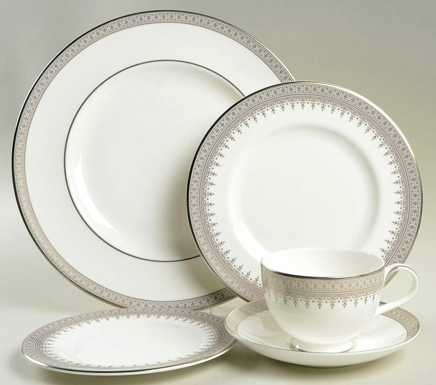 Piper Platinum 5 Piece Place Setting by Royal Doulton-1