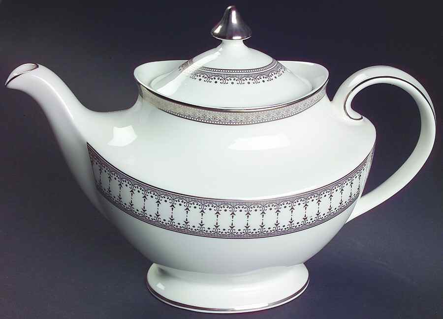 Piper Platinum Teapot & Lid by Royal Doulton-1
