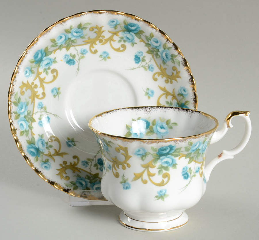Veronica Footed Cup & Saucer Set by Royal Albert-1