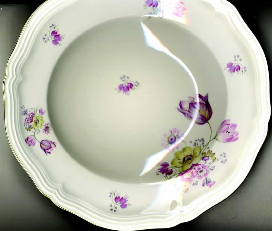 2653 (Chippendale, Gold Trim) Rim Soup Bowl by Rosenthal - Continental-1