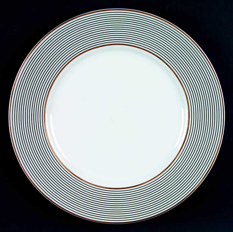 Crinoline Black Dinner Plate by Raynaud-1