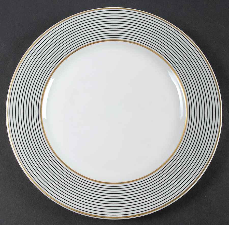 Crinoline Black Luncheon Plate by Raynaud-1