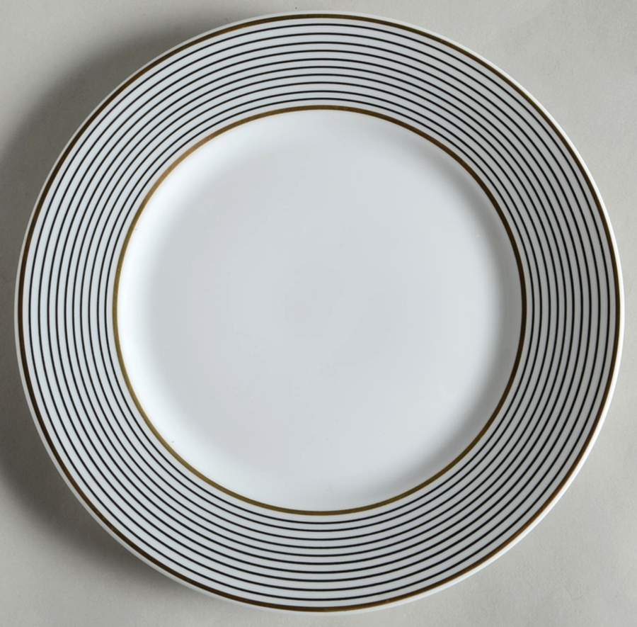 Crinoline Black Salad Plate by Raynaud-1