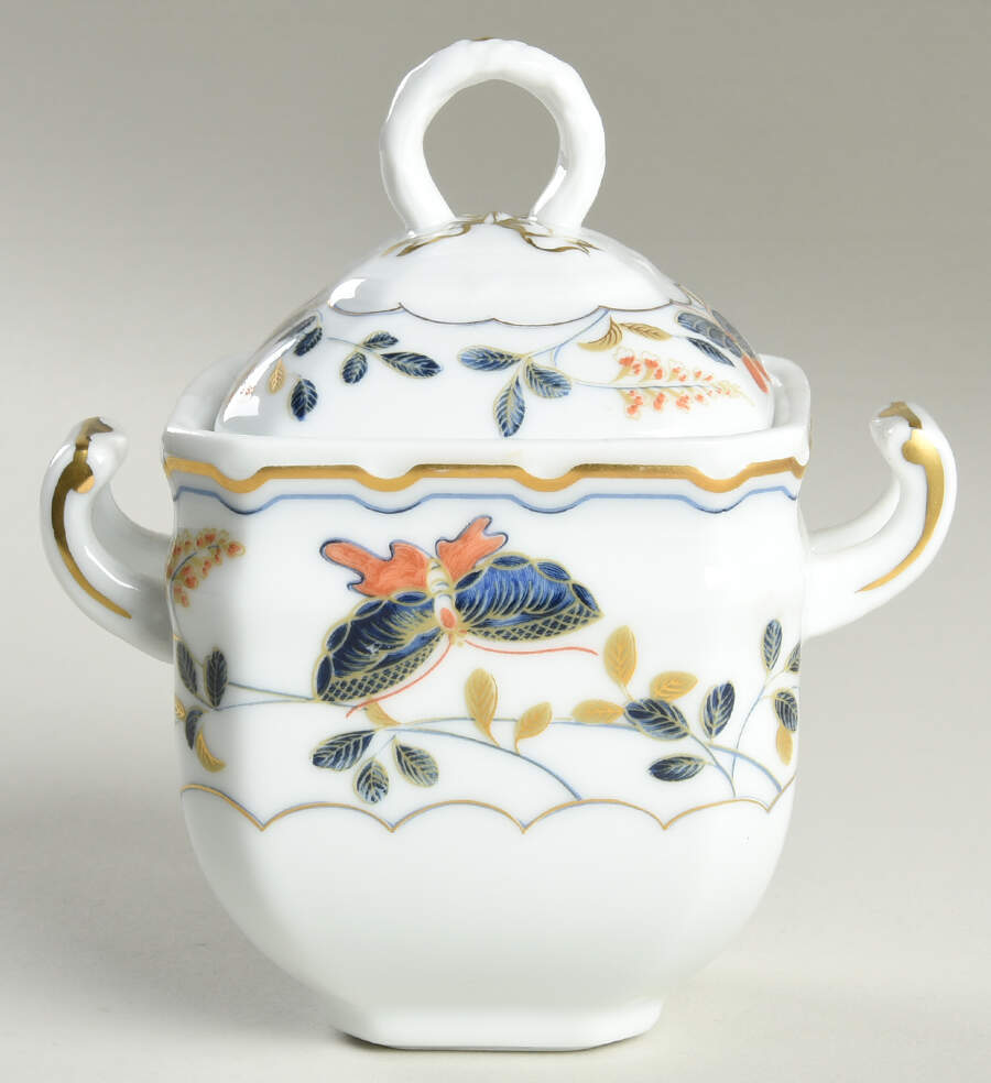 Papillons Sugar Bowl & Lid by Raynaud-1