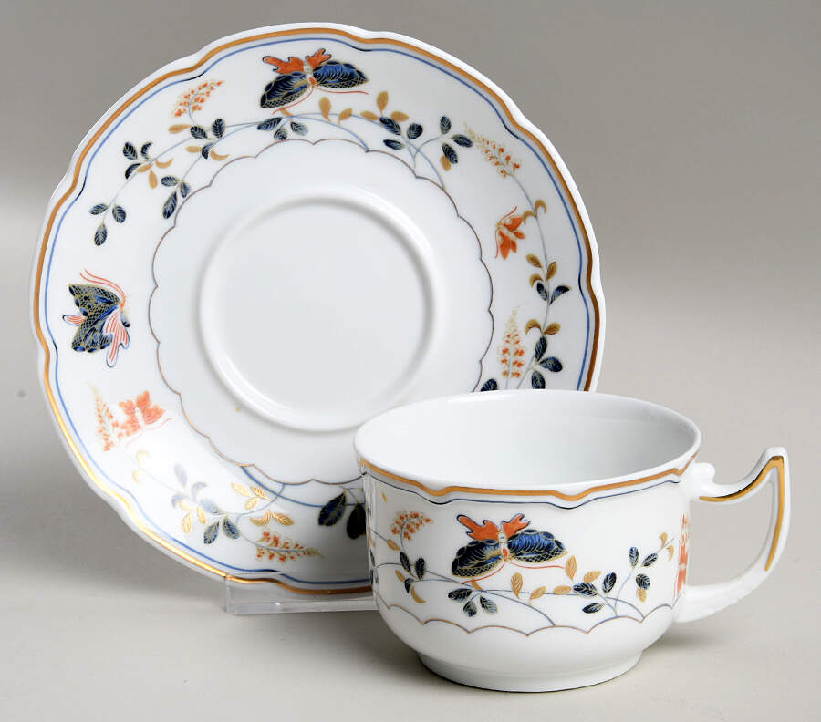 Papillons Flat Cup & Saucer Set by Raynaud-1