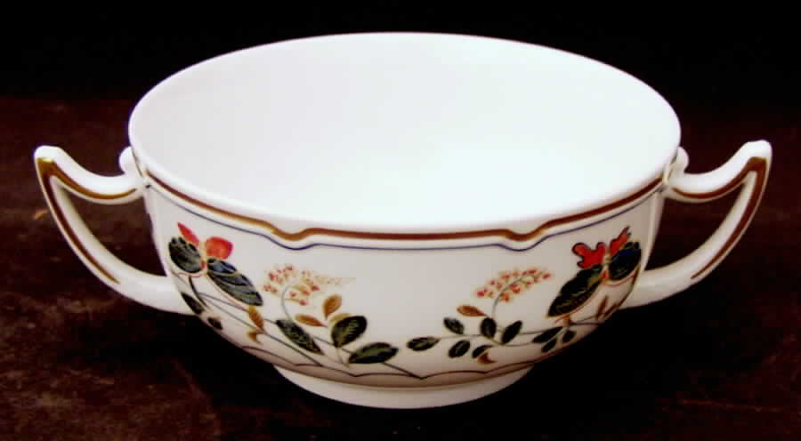 Papillons Footed Cream Soup Bowl by Raynaud-1