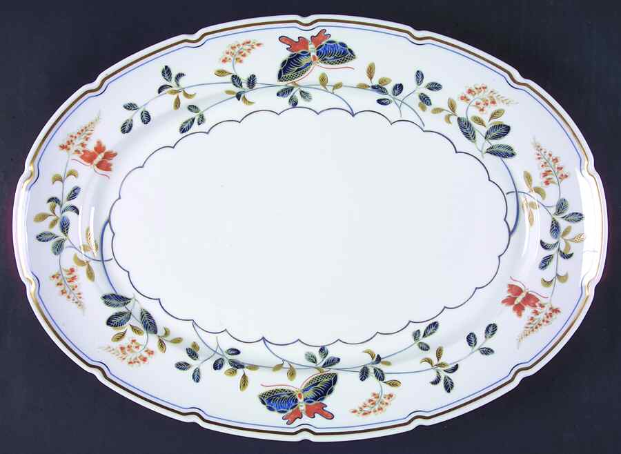 Papillons 16" Oval Serving Platter by Raynaud-1