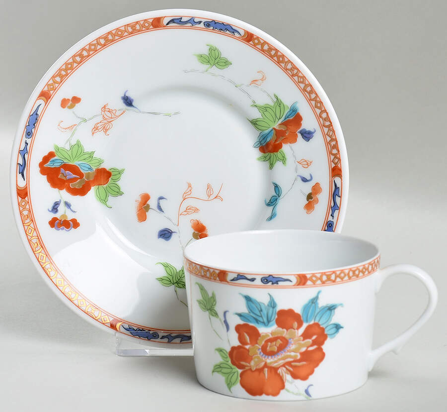 Hokusai Flat Cup & Saucer Set by Raynaud-1