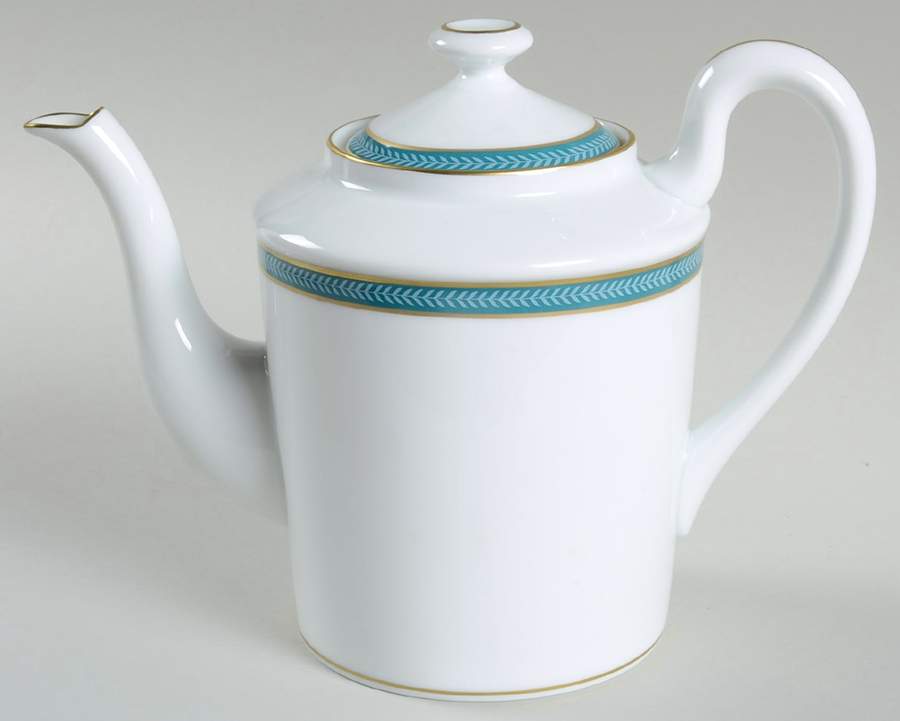 Laurier Bleu Coffee Pot & Lid by Raynaud-1