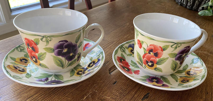Viola Flat Cup & Saucer Set by Roy Kirkham-1