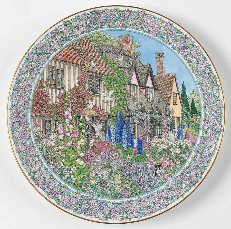 Cottage Gardens Salad Plate by Royal Worcester-1