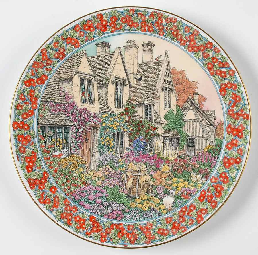 Cottage Gardens Salad Plate by Royal Worcester-1