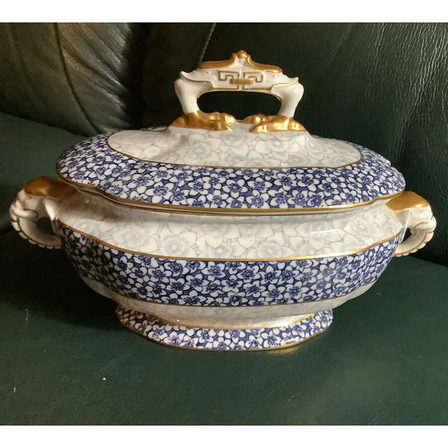 W415 (Scalloped) Sauce Boat & Lid by Royal Worcester-1