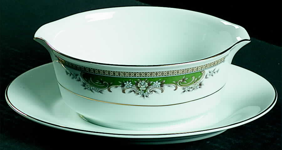 Alberta Gold Gravy Boat with Attached Underplate by Ranmaru-1