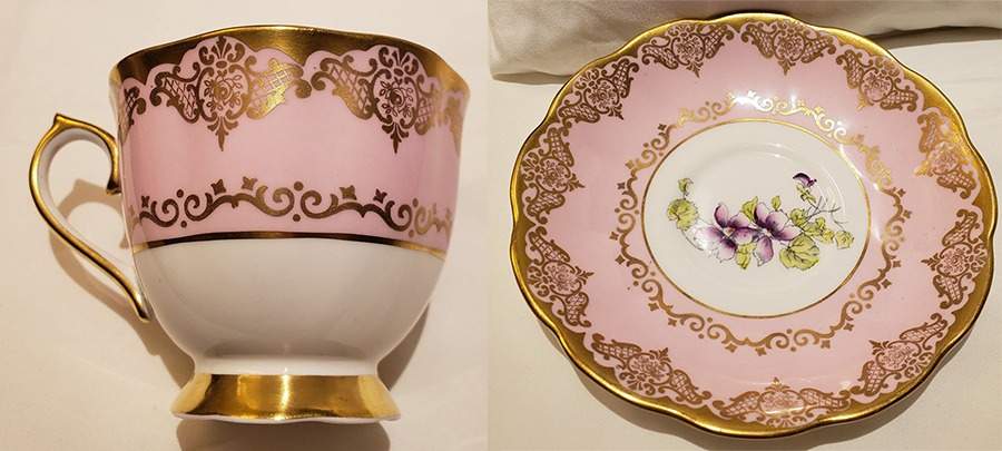 Violet Footed Cup & Saucer Set by Royal Albert-1