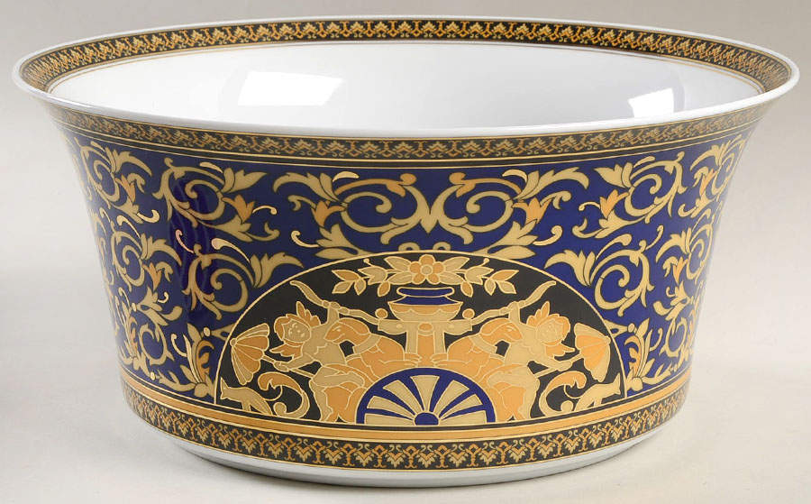 Medusa Blue 9" Round Vegetable Bowl by Rosenthal - Continental-1