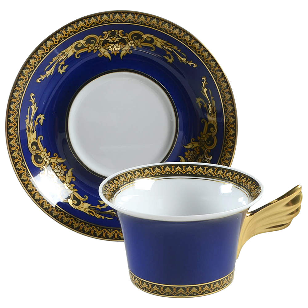 Medusa Blue 25th Anniversary Cup & Saucer Set by Rosenthal - Continental-1