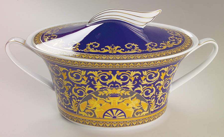 Medusa Blue Oval Covered Vegetable by Rosenthal - Continental-1