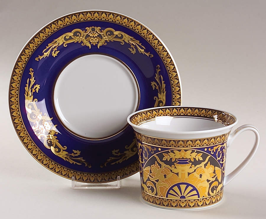Medusa Blue Breakfast Cup & Saucer Set by Rosenthal - Continental-1