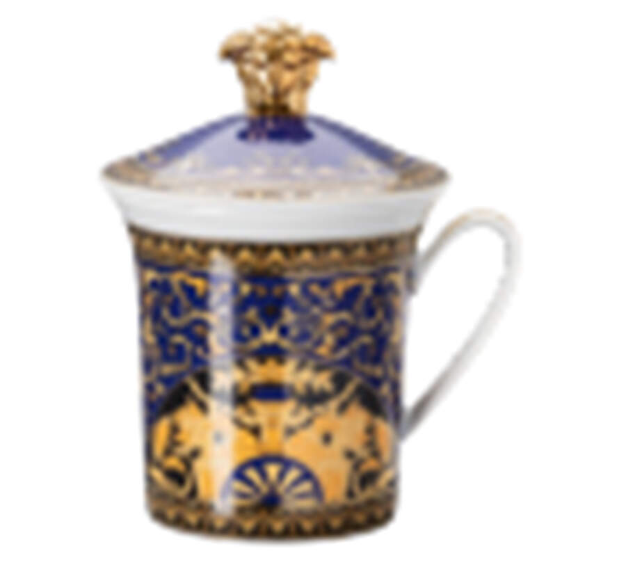Medusa Blue Mug & Lid (30th Anniversary Backstamp) by Rosenthal - Continental-1