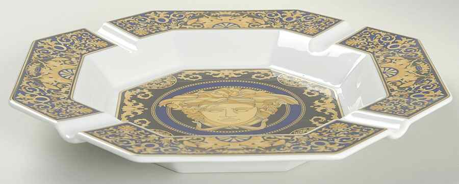 Medusa Blue 9" Ashtray by Rosenthal - Continental-1