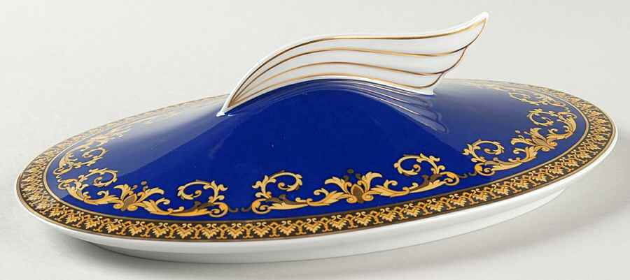 Medusa Blue Lid for Oval Tureen by Rosenthal - Continental-1