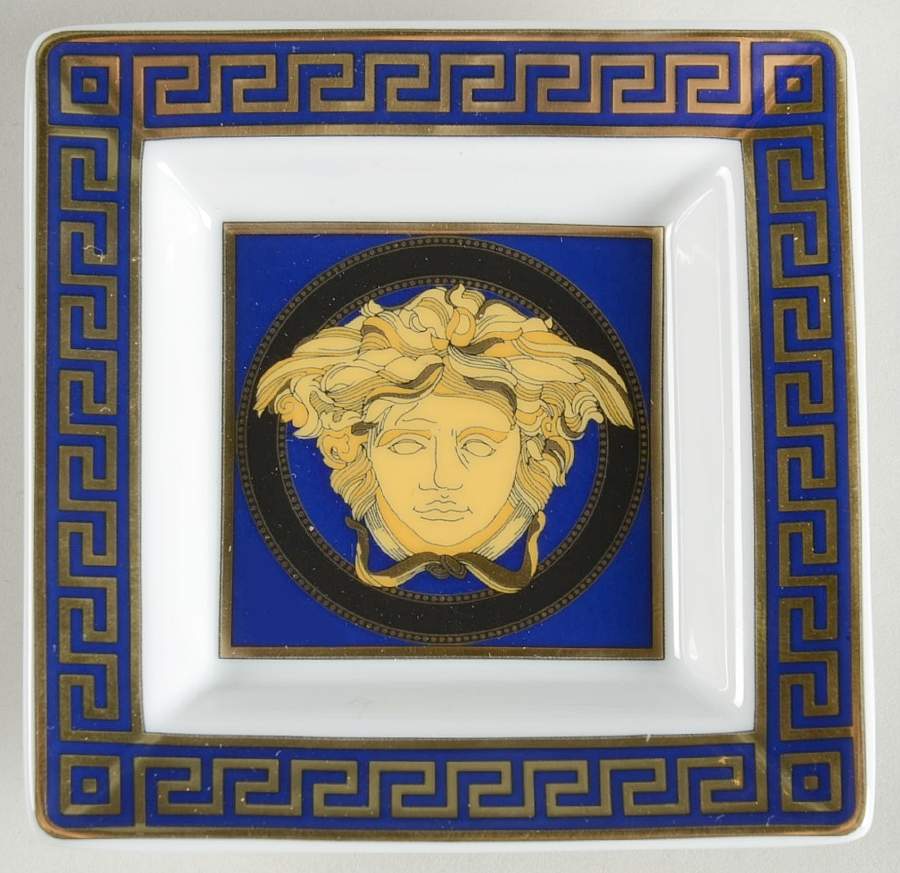 Medusa Blue Square Tray by Rosenthal - Continental-1