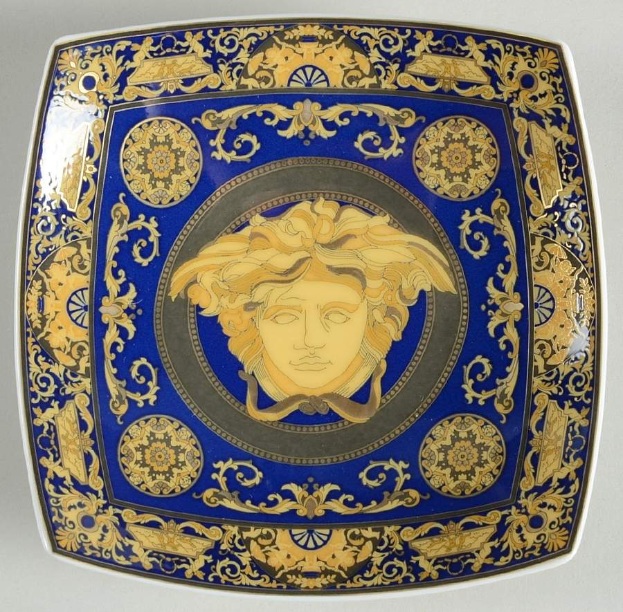 Medusa Blue 5" Square Candy Dish by Rosenthal - Continental-1