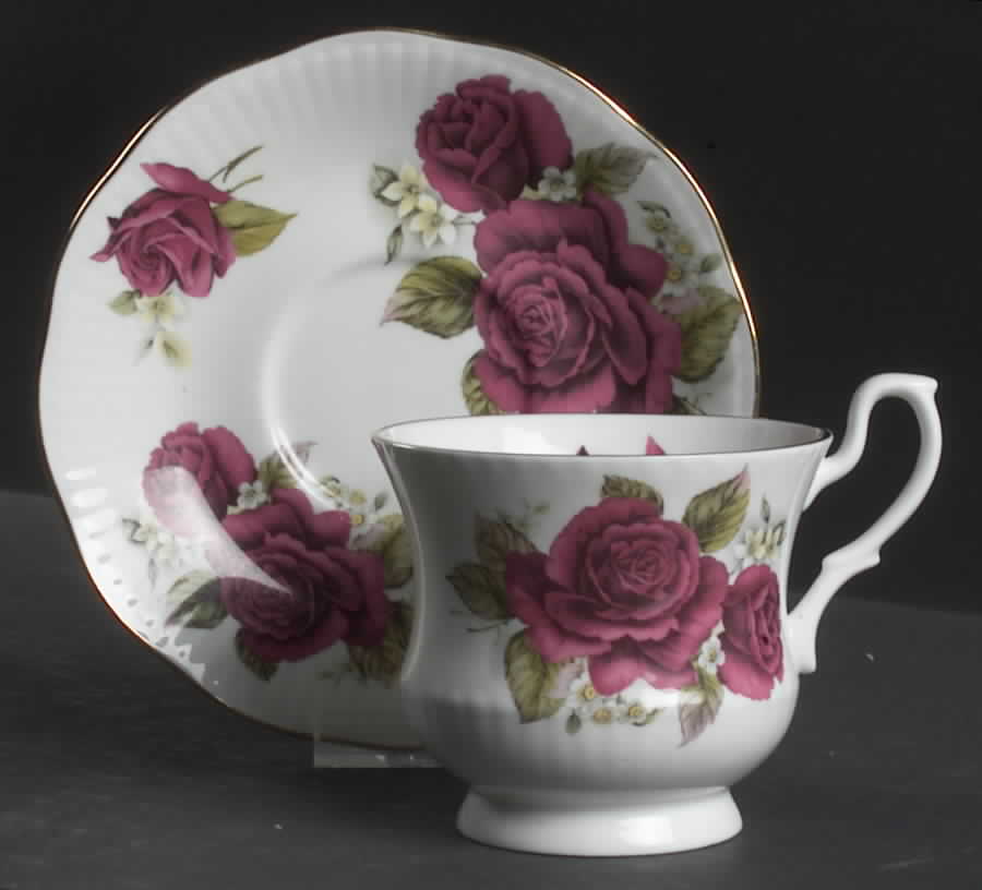 RIA43 Footed Cup & Saucer Set by Rosina-Queens-1