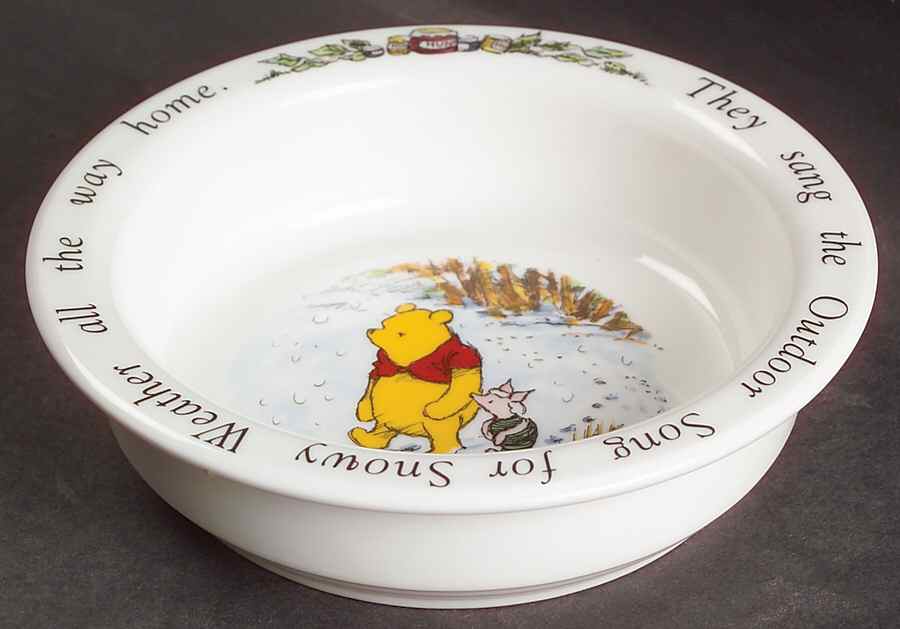 Winnie the Pooh (Disney, Bone) Child's Bowl by Royal Doulton-1