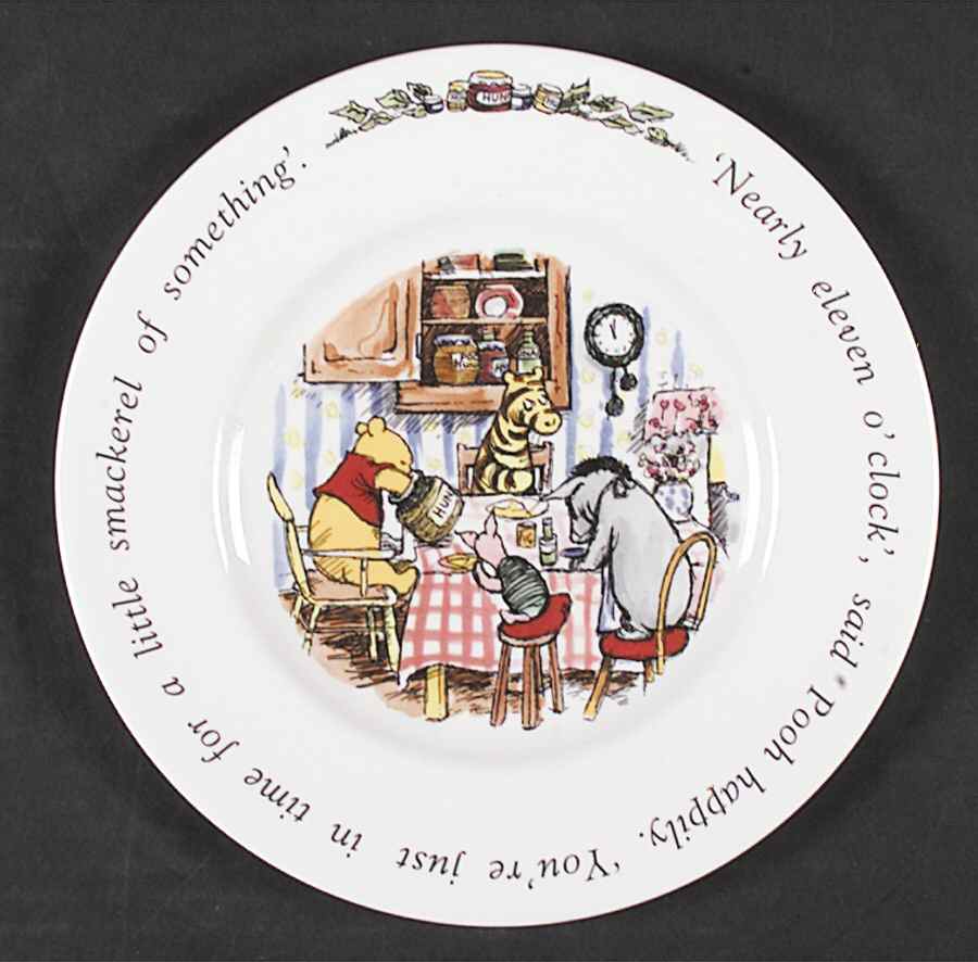 Winnie the Pooh (Disney, Bone) Child's Plate by Royal Doulton-1