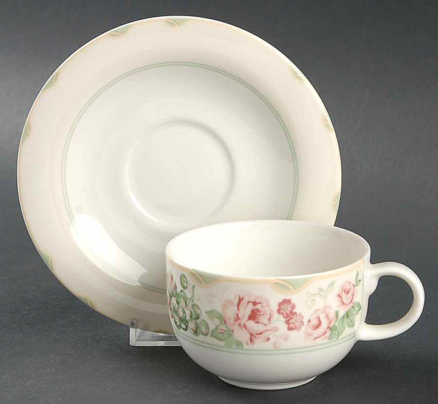 Bronte Flat Cup & Saucer Set by Royal Doulton-1