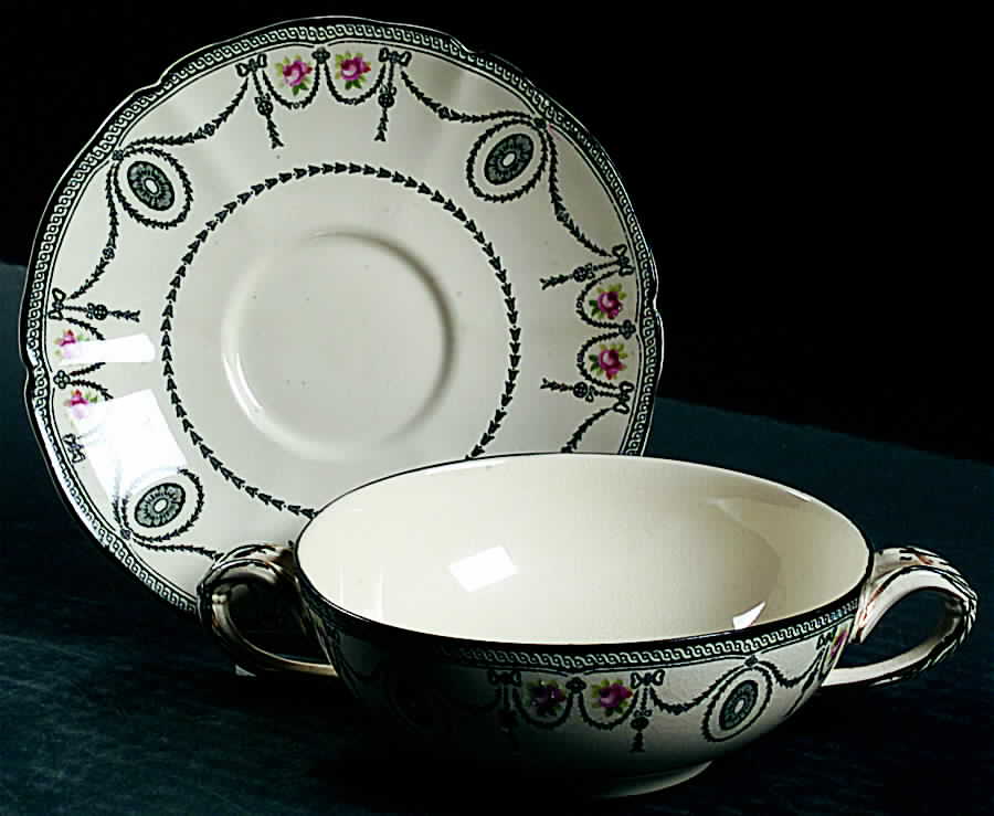Countess Flat Cream Soup Bowl & Saucer Set by Royal Doulton-1