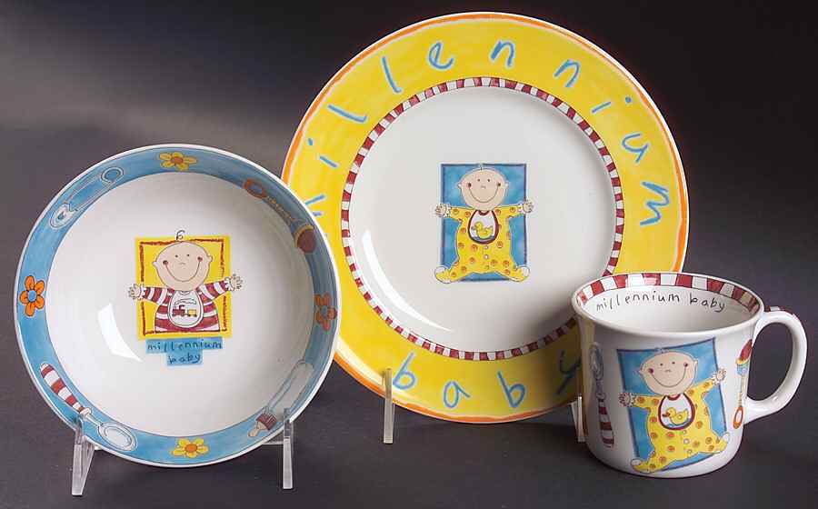 Milennium Baby (3 Piece) Child's Set by Royal Doulton-1