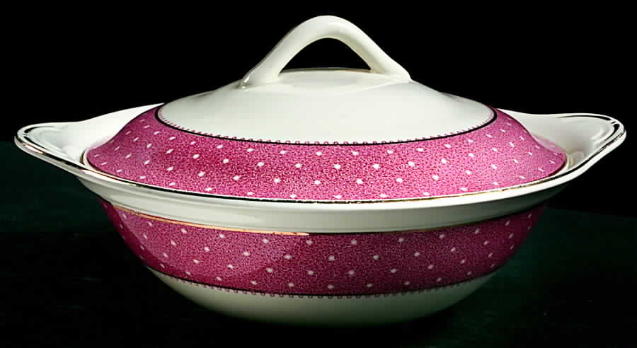 Conway (Red) Round Covered Vegetable by Ridgway (Ridgways)-1