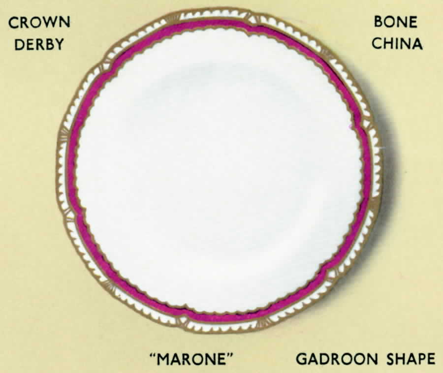 Marone (Gadroon) Dinner Plate by Royal Crown Derby-1