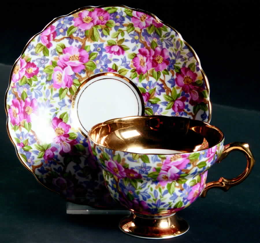 5025R Footed Cup & Saucer Set by Rosina-Queens-1